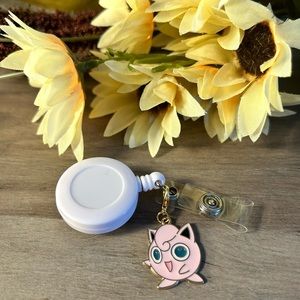Pokemon Jiggly Puff Badge Reel Charm